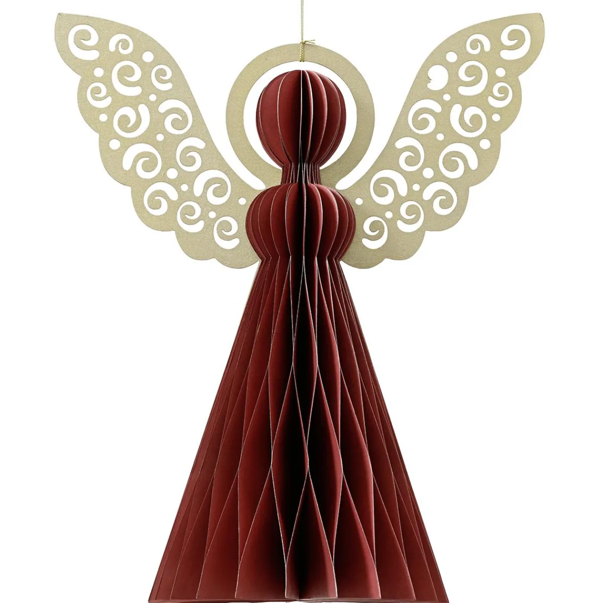 Hot DecoWoerner Wabenpapier Deluxe Engel 20 Cm rot