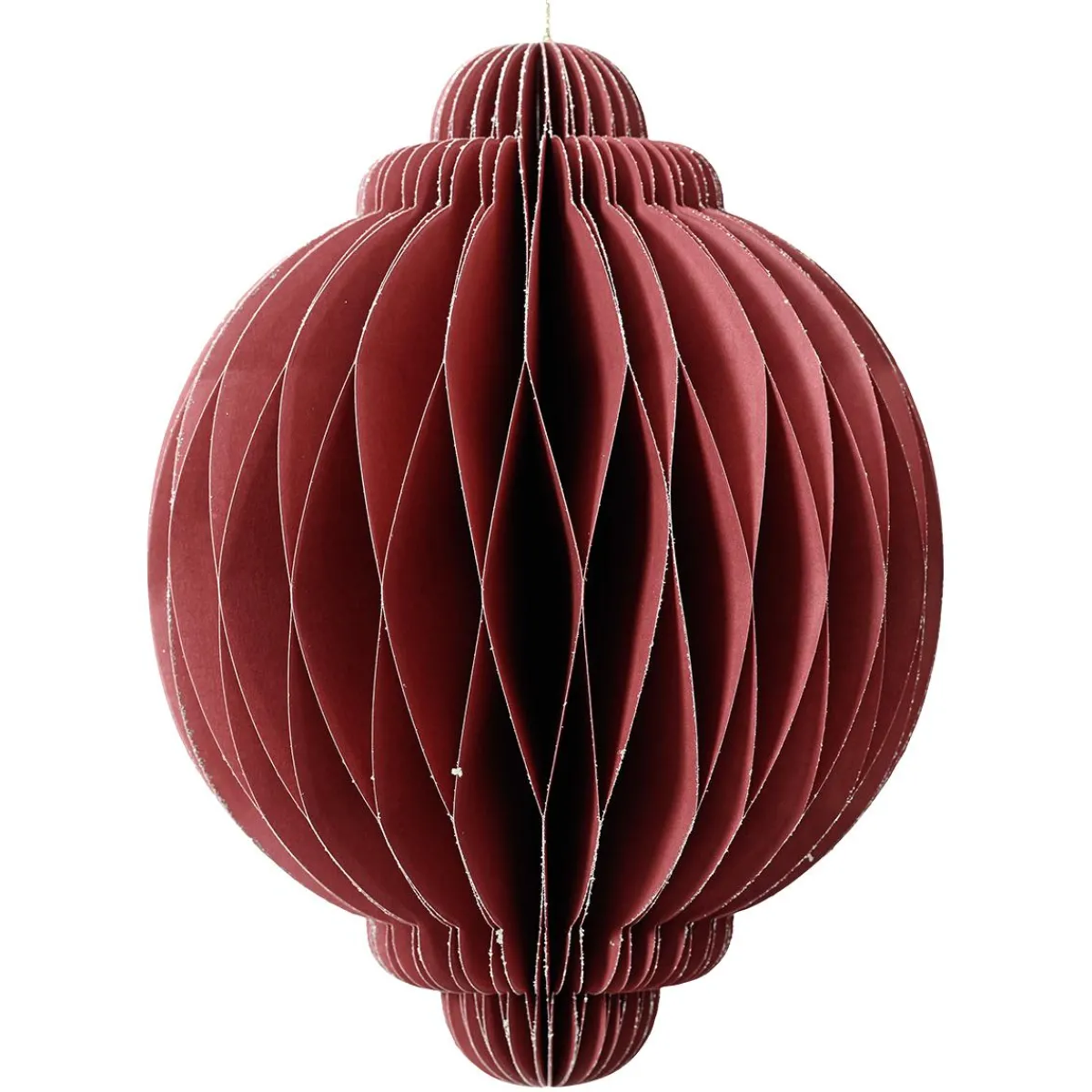 Best DecoWoerner Wabenpapier Deluxe Hängeornament Rund 11,3 Cm Ø rot