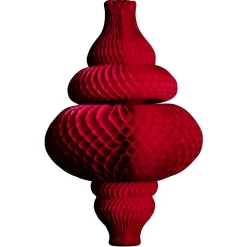 Discount DecoWoerner Wabenpapier-Hänger Ornament, 67 Cm rot