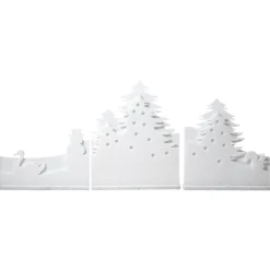 Hot DecoWoerner Wald-Silhouette Aus Watte 150 Cm Breit weiß