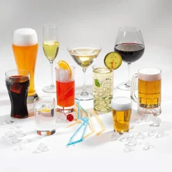 Sale DecoWoerner Wasserglas Lebensmittel-Attrappe 10 Cm transparent