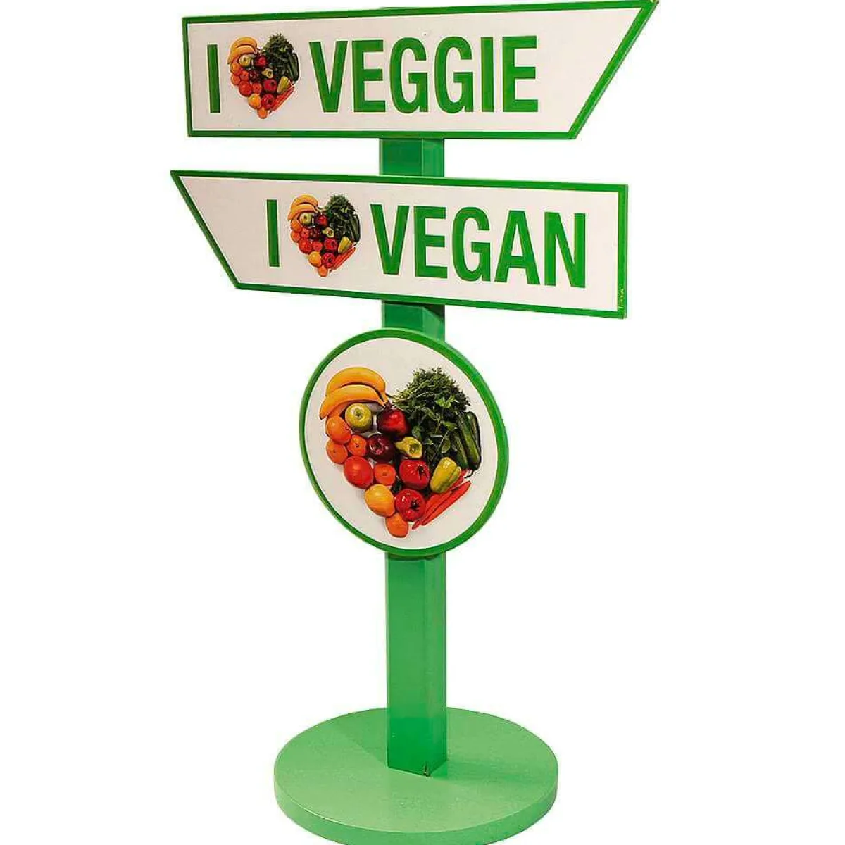 Clearance DecoWoerner Wegweiser "Veggie & Vegan" 80 Cm Hoch grün