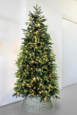 New DecoWoerner Weiden-Korb Christbaumring, 57 Cm Ø Grau