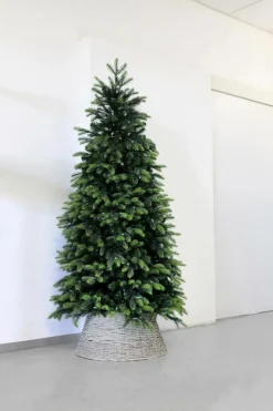 New DecoWoerner Weiden-Korb Christbaumring, 57 Cm Ø Grau