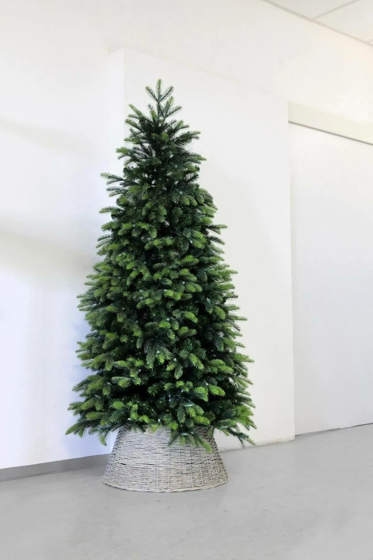New DecoWoerner Weiden-Korb Christbaumring, 57 Cm Ø Grau