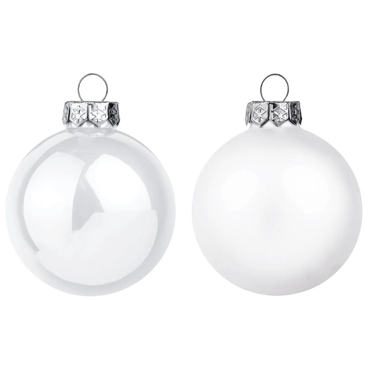 Hot DecoWoerner e Weihnachtskugeln Aus Glas 6 Cm Ø – 20 Stück weiß