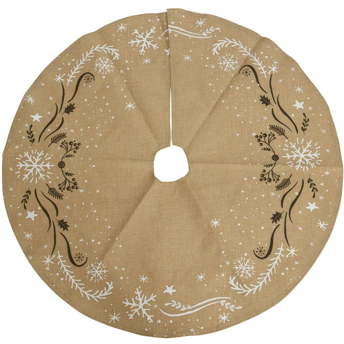 DecoWoerner Weihnachtsbaumdecke Ø 90 Cm braun