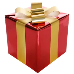 Discount DecoWoerner Weihnachtsgeschenk 20 Cm Mit Goldener Schleife rot