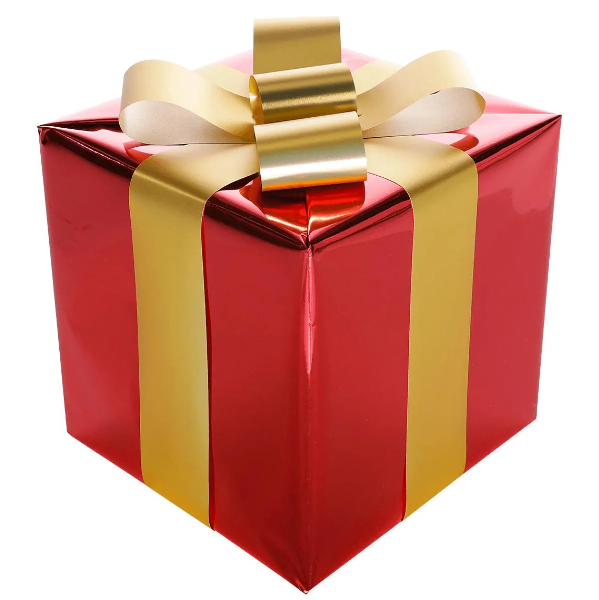 Discount DecoWoerner Weihnachtsgeschenk 20 Cm Mit Goldener Schleife rot