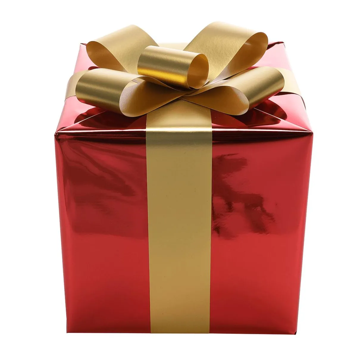 Discount DecoWoerner Weihnachtsgeschenk 20 Cm Mit Goldener Schleife rot