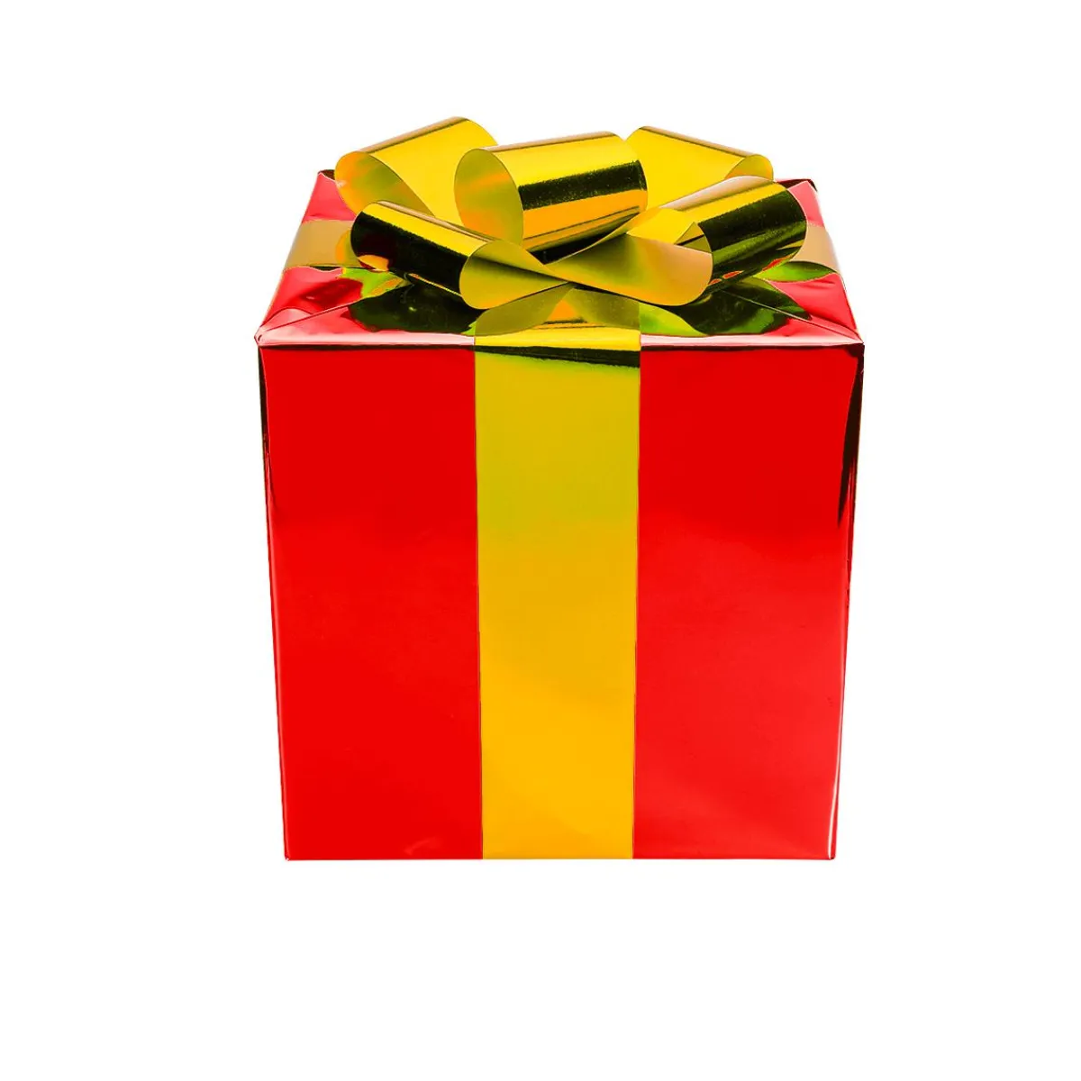 Hot DecoWoerner Weihnachtsgeschenk 30 Cm Mit Goldener Schleife rot
