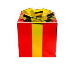 Outlet DecoWoerner Weihnachtsgeschenk 40 Cm Mit Goldener Schleife rot