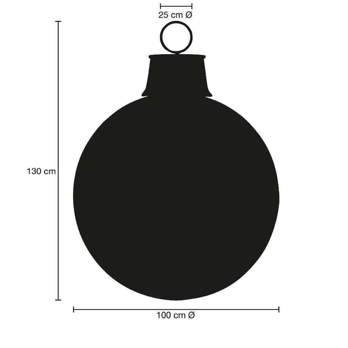 Online DecoWoerner Weihnachtskugel, 100 Cm Ø, rot