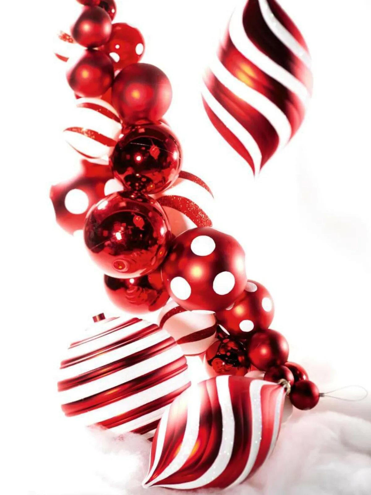 Sale DecoWoerner Weihnachtskugel 20 Cm Gestreift mehrfarbig