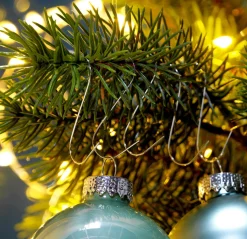 Clearance DecoWoerner Weihnachtskugel Aufhänger , 100 Stück silber
