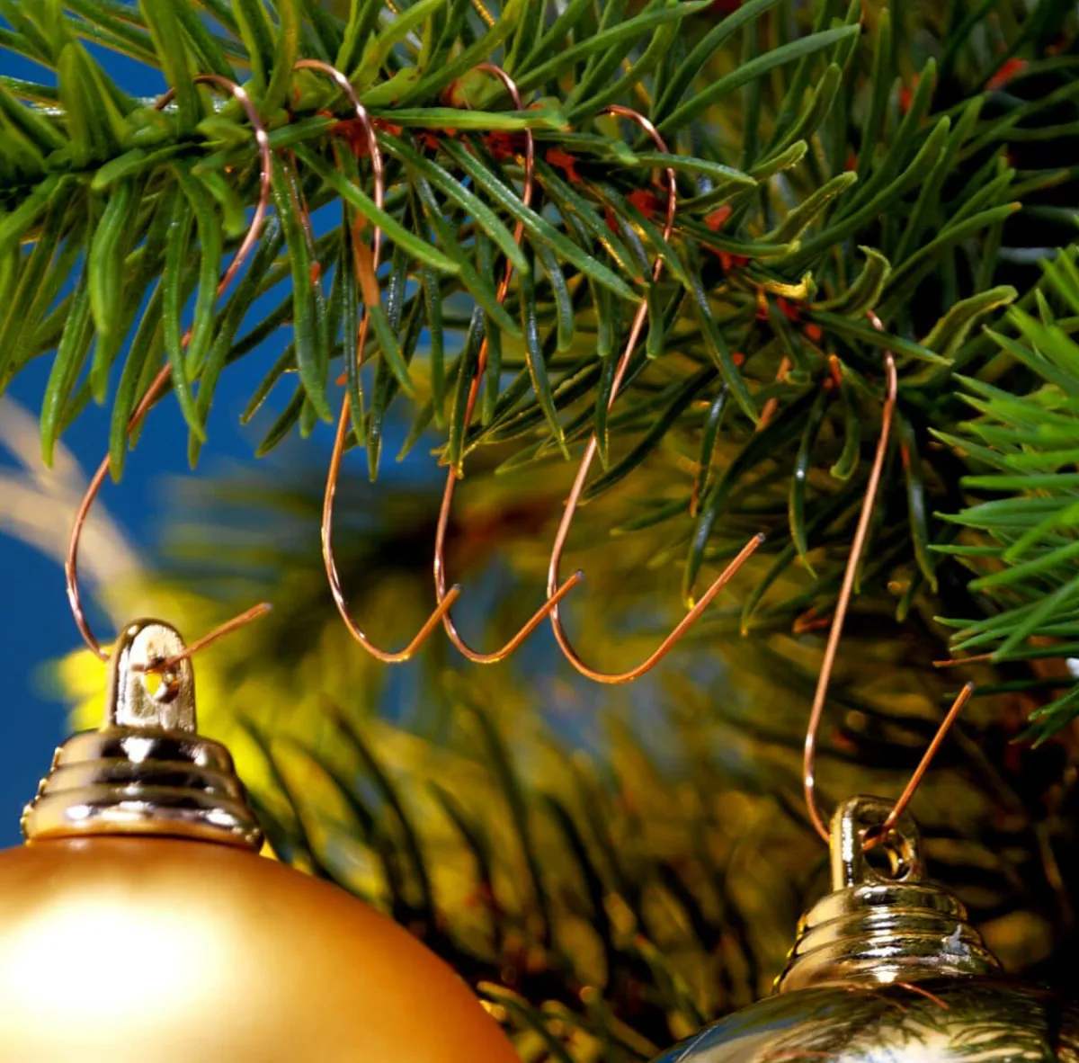 Clearance DecoWoerner Weihnachtskugel Aufhänger Kupfer, 100 Stück braun
