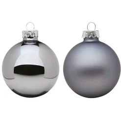 Outlet DecoWoerner Weihnachtskugel Aus Glas 6 Cm, Steinblau, 10 Stück mehrfarbig
