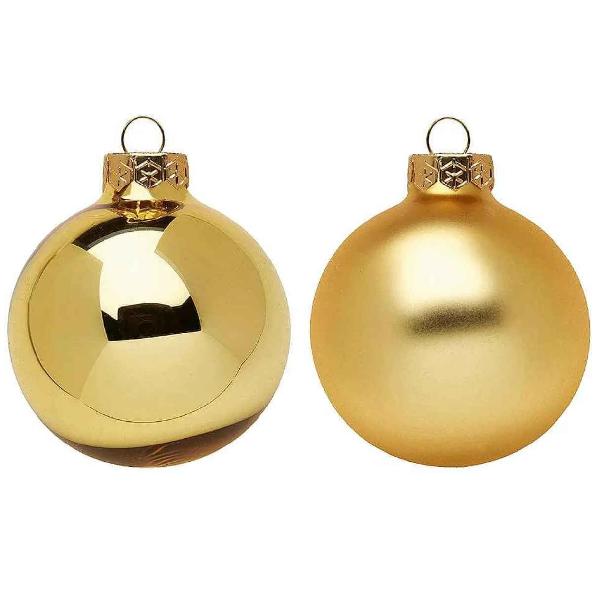 DecoWoerner Weihnachtskugel Aus Glas 8 Cm, , 6 Stück gold