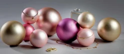 Outlet DecoWoerner Weihnachtskugel Aus Glas 8 Cm, Dunkel, 6 Stück gold