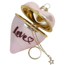Hot DecoWoerner Weihnachtskugel-Anhänger Herz 10 Cm rosa