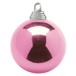 Clearance DecoWoerner Weihnachtskugeln Aus Schwer Entflammbarem Kunststoff Pink Glänzend rosa
