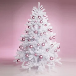 Online DecoWoerner Weihnachtskugeln Aus Schwer Entflammbarem Kunststoff Pink Matt rosa