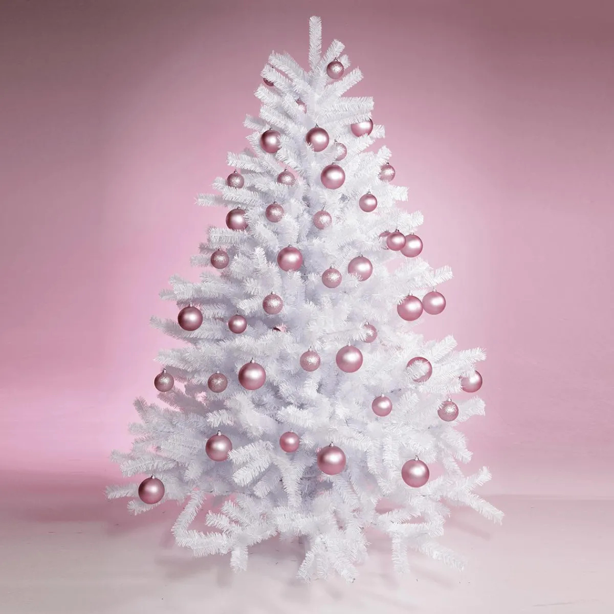 Online DecoWoerner Weihnachtskugeln Aus Schwer Entflammbarem Kunststoff Pink Matt rosa
