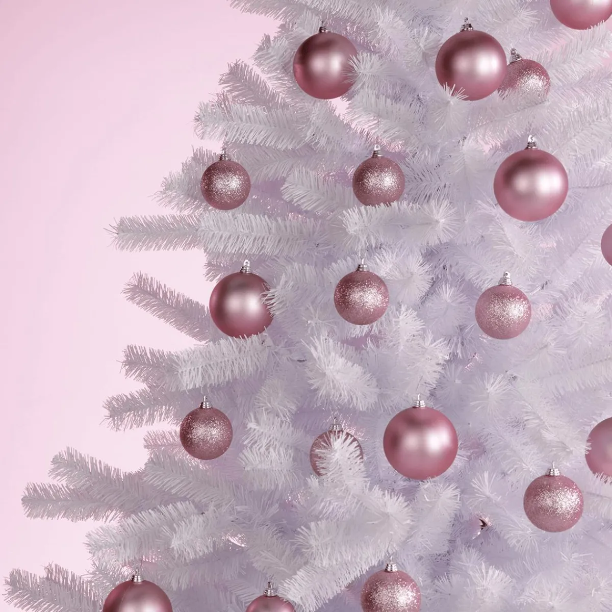 Online DecoWoerner Weihnachtskugeln Aus Schwer Entflammbarem Kunststoff Pink Matt rosa
