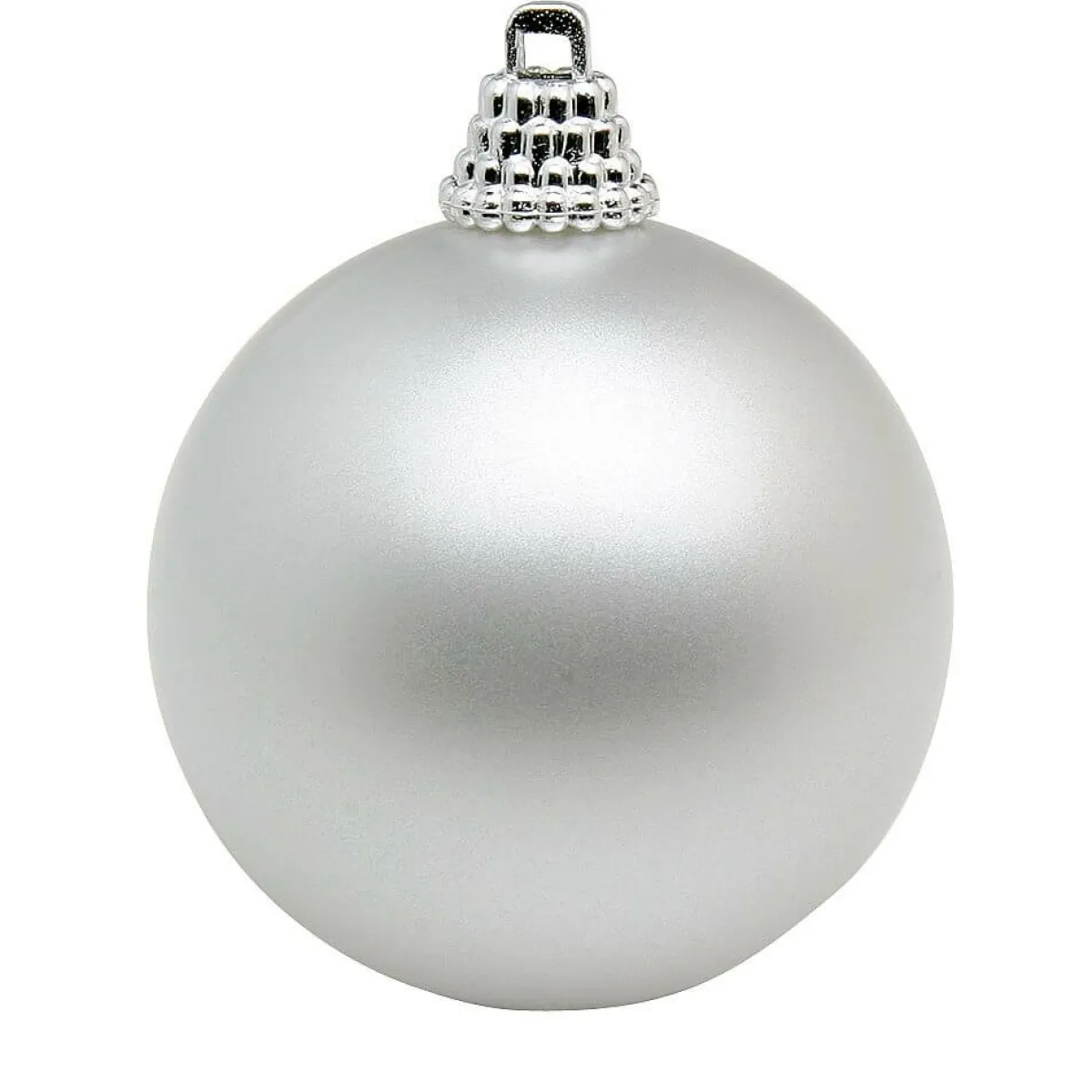 New DecoWoerner Weihnachtskugeln Perlmutt Matt, 10cm-6Stück weiß