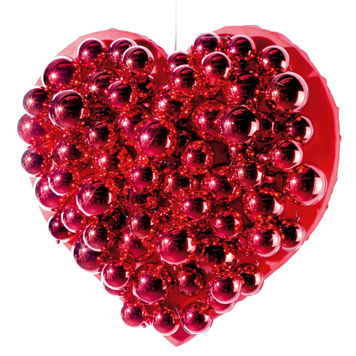 Clearance DecoWoerner Weihnachtskugeln Glänzend Schwer Entflammbarem 6 Cm 24 Stück rot