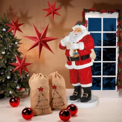 Clearance DecoWoerner Weihnachtskugeln Glänzend Schwer Entflammbarem 6 Cm 24 Stück rot