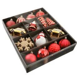New DecoWoerner Weihnachtskugel-Set 25 Stück 8 Cm Ø rot