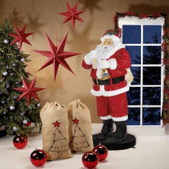 Hot DecoWoerner Weihnachtsmann Aus Fiberglas 180 Cm rot