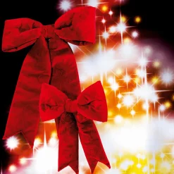 Outlet DecoWoerner Weihnachts-Schleife Samt 80 Cm Lang rot