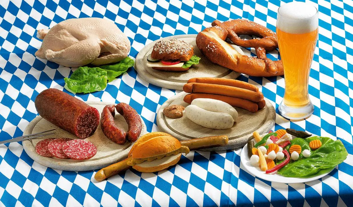 Discount DecoWoerner wurstpaar Mit Senf Lebensmittel-Attrappen weiß