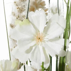 Clearance DecoWoerner Wiesenblumen Kunstgräser Mit Blüten weiß