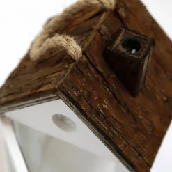 Online DecoWoerner Windlicht Laterne Holzhäuser, Set à 3 Stück weiß