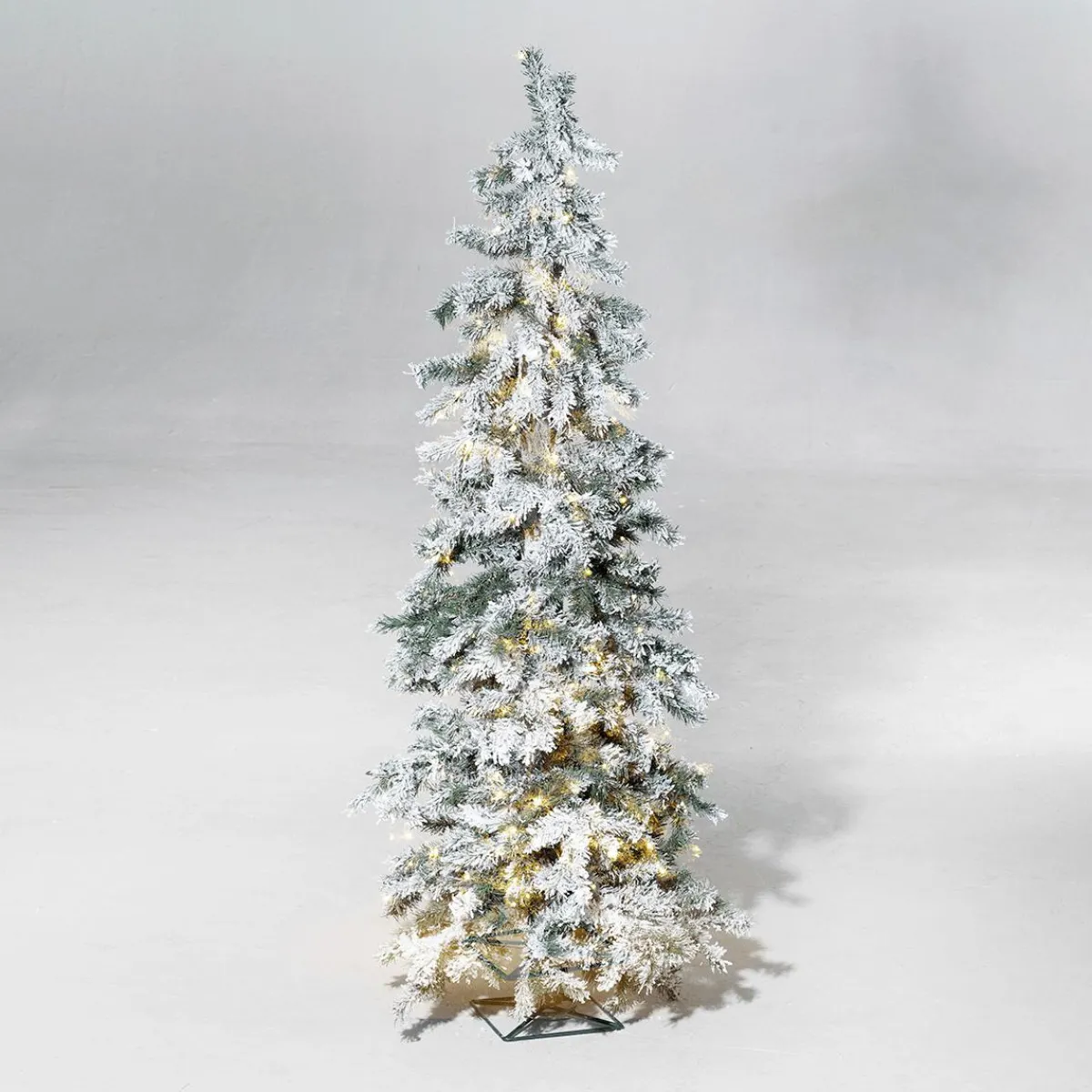 Sale DecoWoerner Wintertanne, Beschneite Luvi-Kunsttanne Mit LED-Licht, 160 Cm weiß