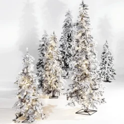 Sale DecoWoerner Wintertanne, Beschneite Luvi-Kunsttanne Mit LED-Licht, 160 Cm weiß