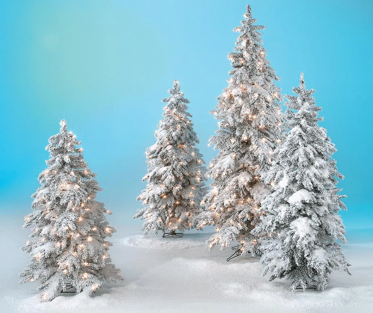 Sale DecoWoerner Wintertanne, Beschneite Luvi-Kunsttanne Mit LED-Licht, 160 Cm weiß