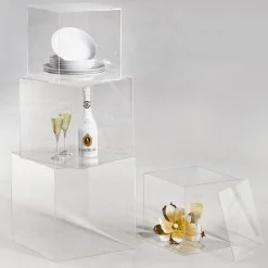 DecoWoerner Würfelbox Mit Deckel 40 X 40 Cm transparent