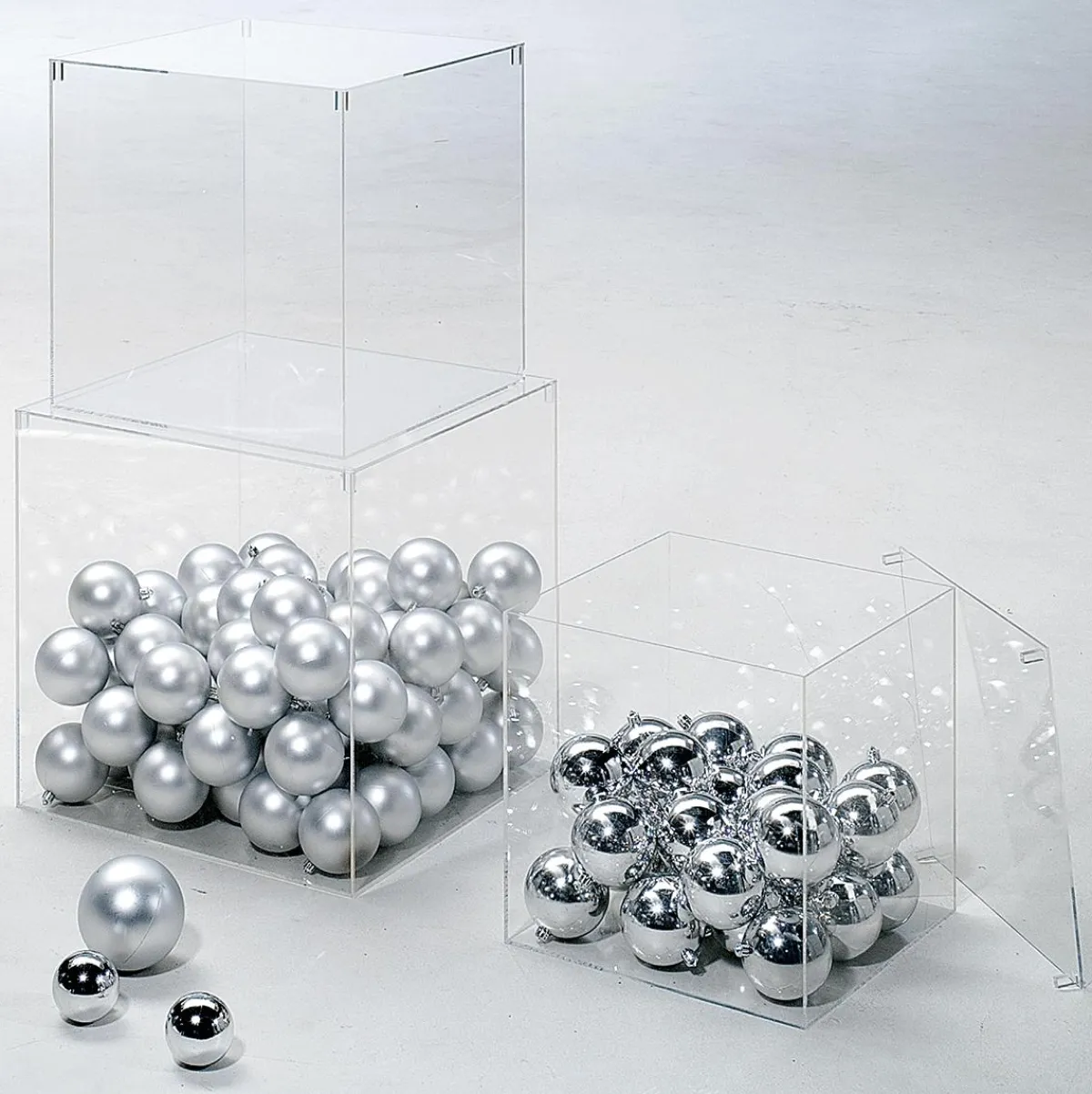 Clearance DecoWoerner Würfelbox Mit Deckel 30 X 30 Cm transparent