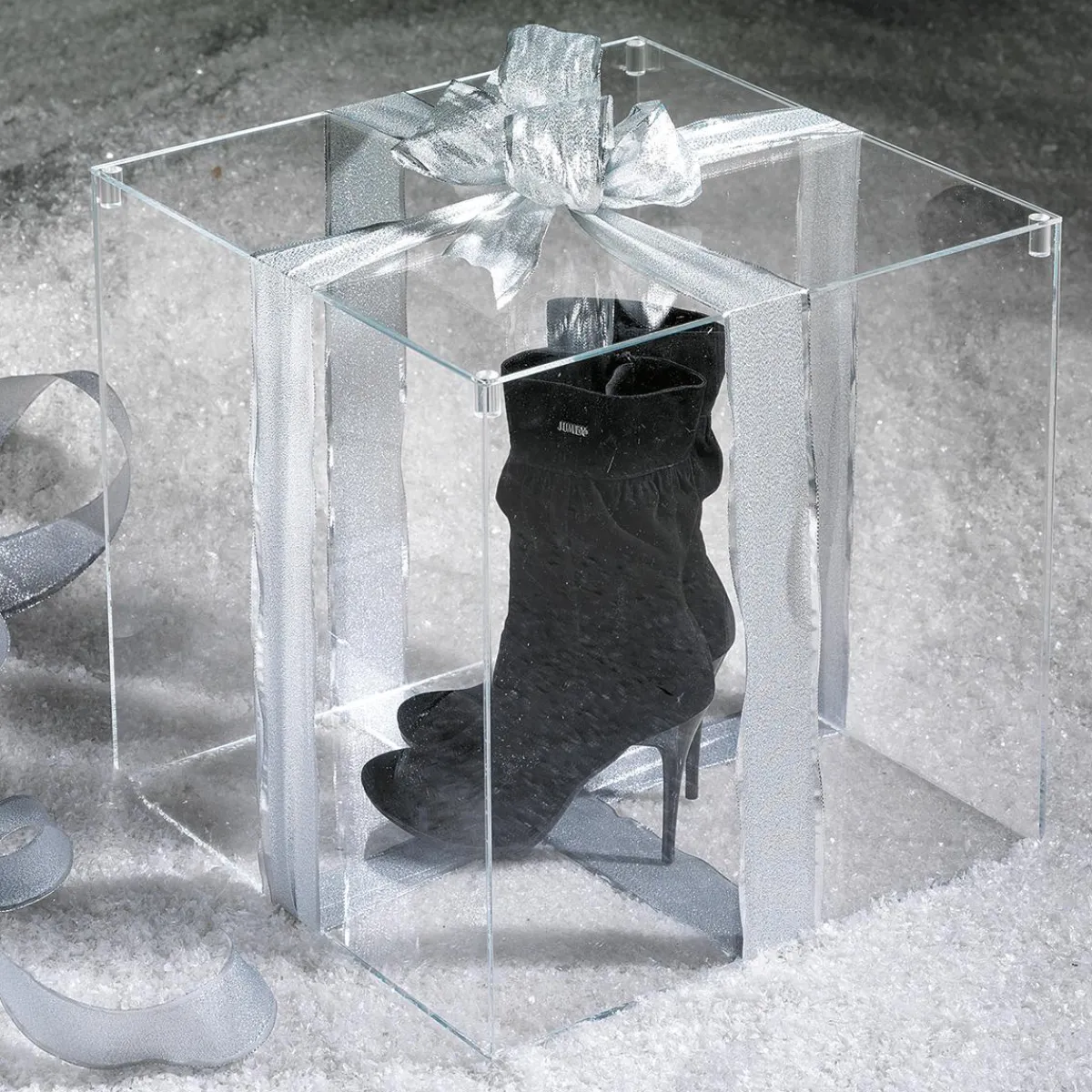 Clearance DecoWoerner Würfelbox Mit Deckel 30 X 30 Cm transparent