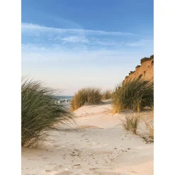 Best DecoWoerner XL-Stoffbanner "Stranddüne" Aus Schwer Entflammbarem Fahnenstoff 150 X 200 Cm blau