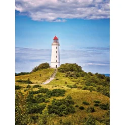 Outlet DecoWoerner XL-Stoffbanner „weißer Leuchtturm“ Aus Schwer Entflammbarem Fahnenstoff 150 X 200 Cm grün