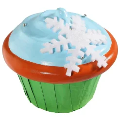 Hot DecoWoerner XXL Cupcake Attrappe 50 Cm Ø blau