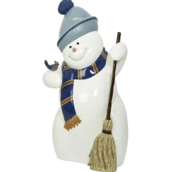 Discount DecoWoerner XXL Dekofigur Schneemann, 162 Cm Hoch weiß