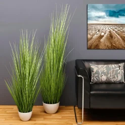 Online DecoWoerner XXL Deko-Tigergras Im Weißen Topf 150 Cm grün