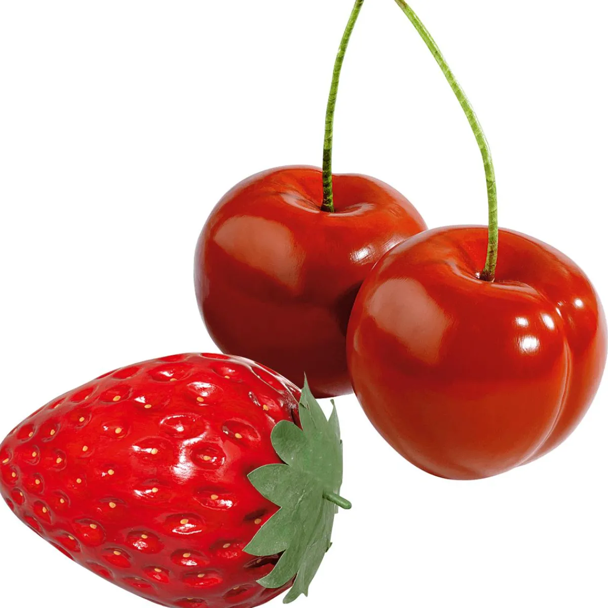 New DecoWoerner XXL Erdbeer Lebensmittel-Attrappe 40 Cm 30 Cm Ø rot