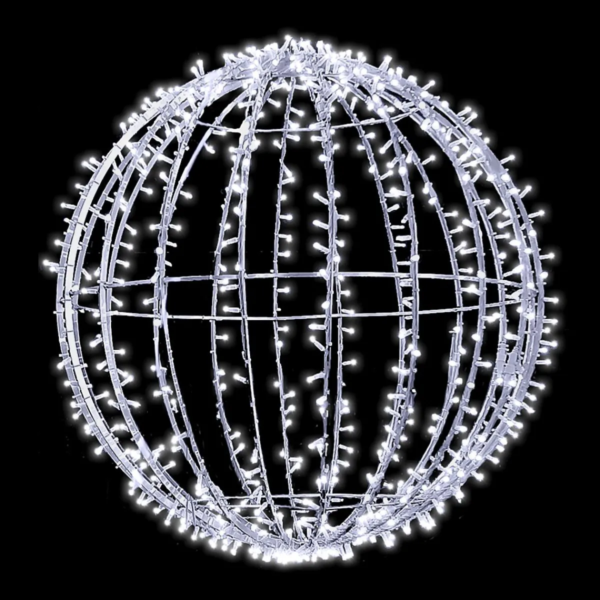 Discount DecoWoerner XXL LED Kalt Kugel Lichtobjekt Für Außen 120 Cm Ø silber